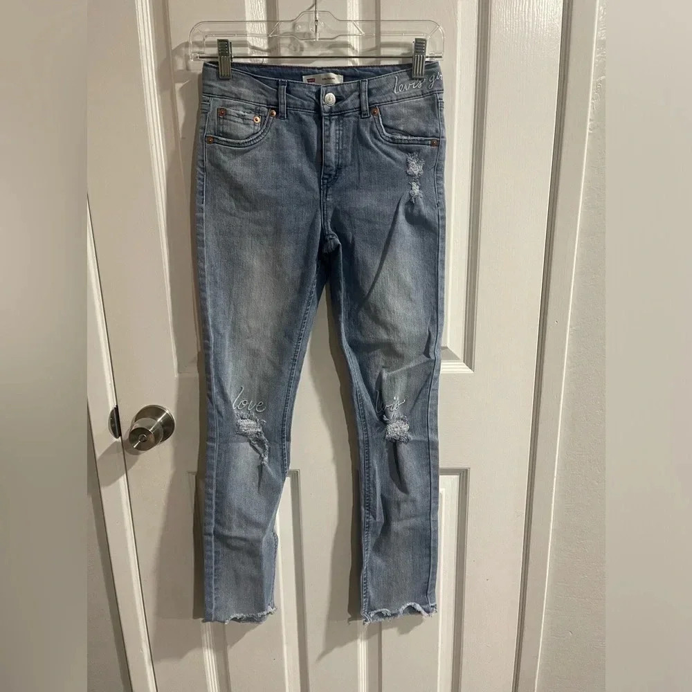 Levi's Girlfriend Girls' Light Wash Jeans Size 12 Reg.